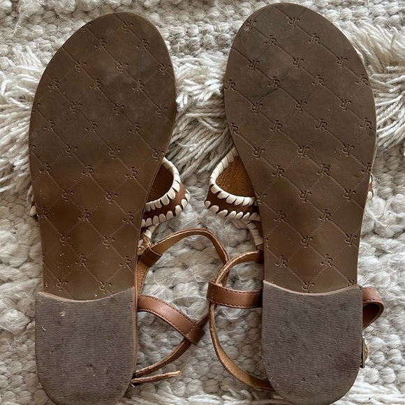 Jack Rogers sandals size 8, brown and white leather - Picture 14 of 14